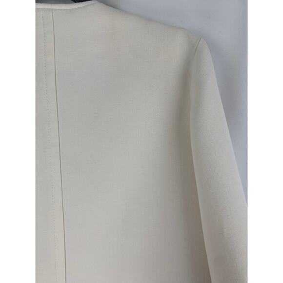 Zara Woman Jacket Coat Size Small Tassel Cuffs New Off White Blazer New Flawed - Picture 12 of 12